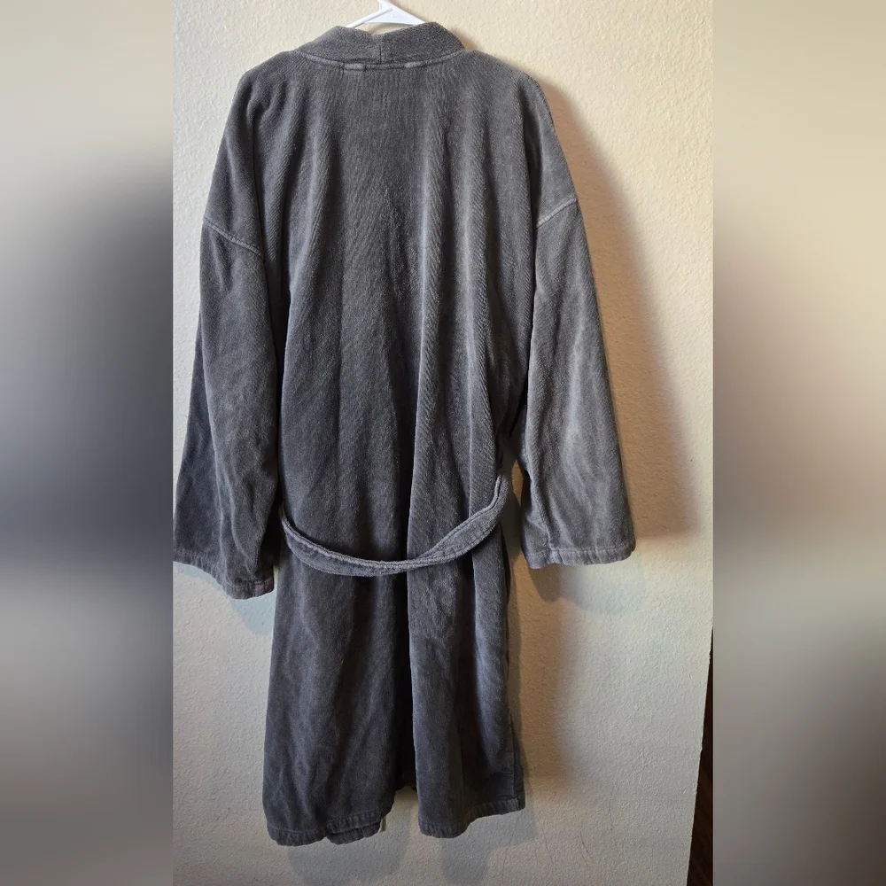 Polo Ralph Lauren 100% cotton XL Dark Grey Shawl Collar Dressing Gown